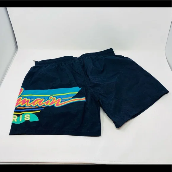 BALMAIN**Black Logo Men Swim Trunks**Med. $580 - Picture 10 of 10